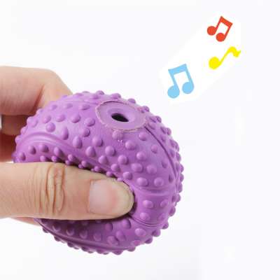 China Yiwu 5.5cm Rubber pet toy Squeeze puppy soft small dog squeaky ball